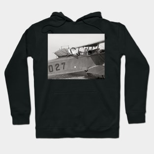 Santa in an Airplane, 1921. Vintage Photo Hoodie